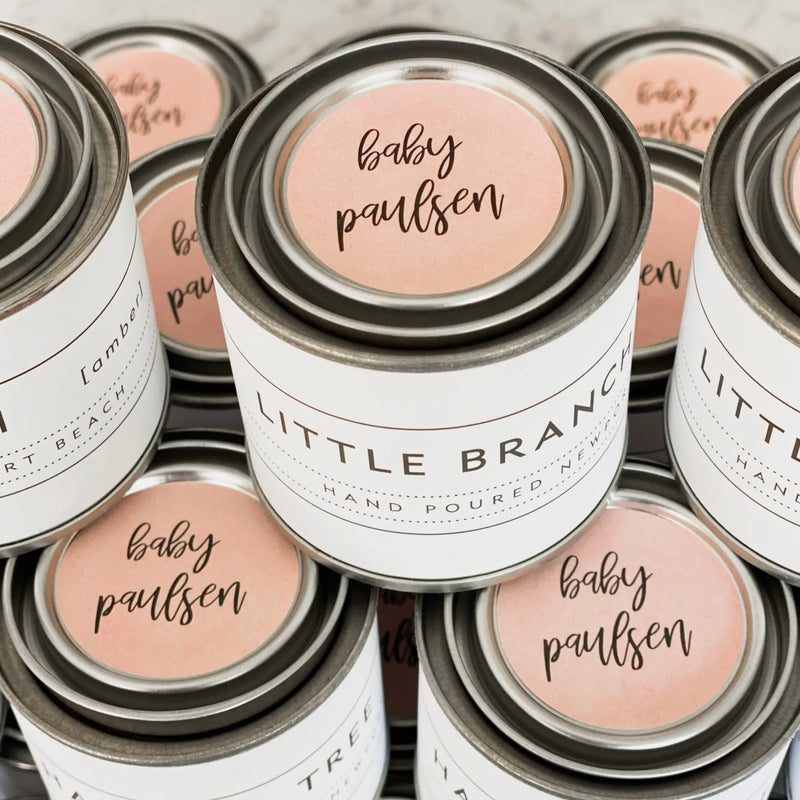 Custom Baby Shower Favor | Scented Mini Candles | Gender Reveal | backhouse fragrances