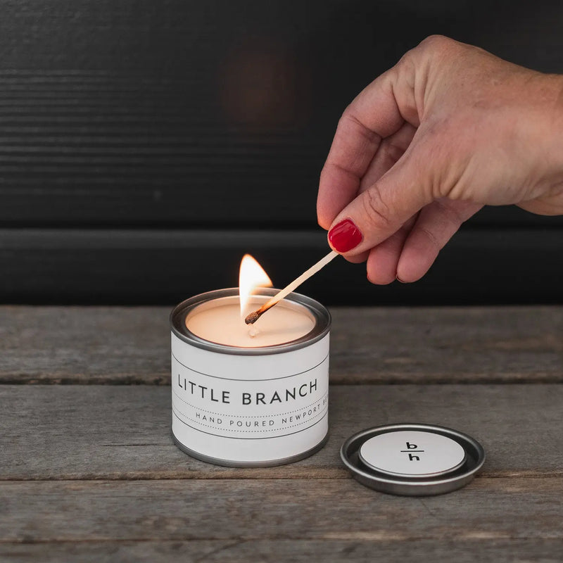 Mini Scented Candles | amber | backhouse fragrances | modern mini candle tin can