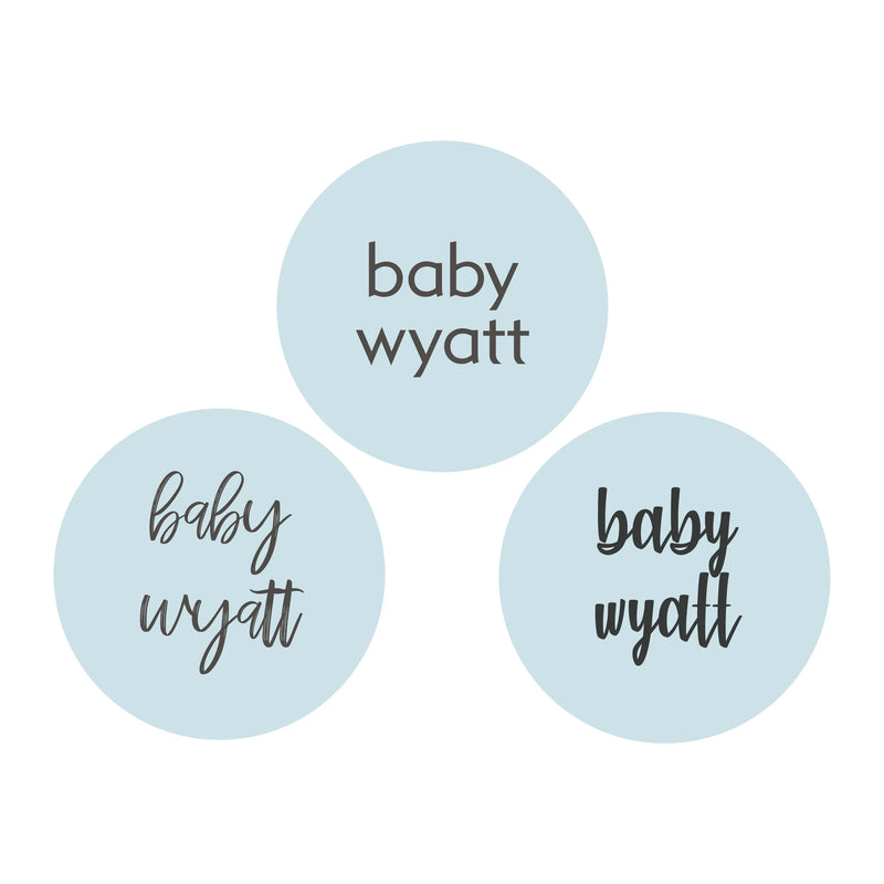 Custom Blue  Baby Shower Favor | Scented Mini Candles | Gender Reveal | backhouse fragrances