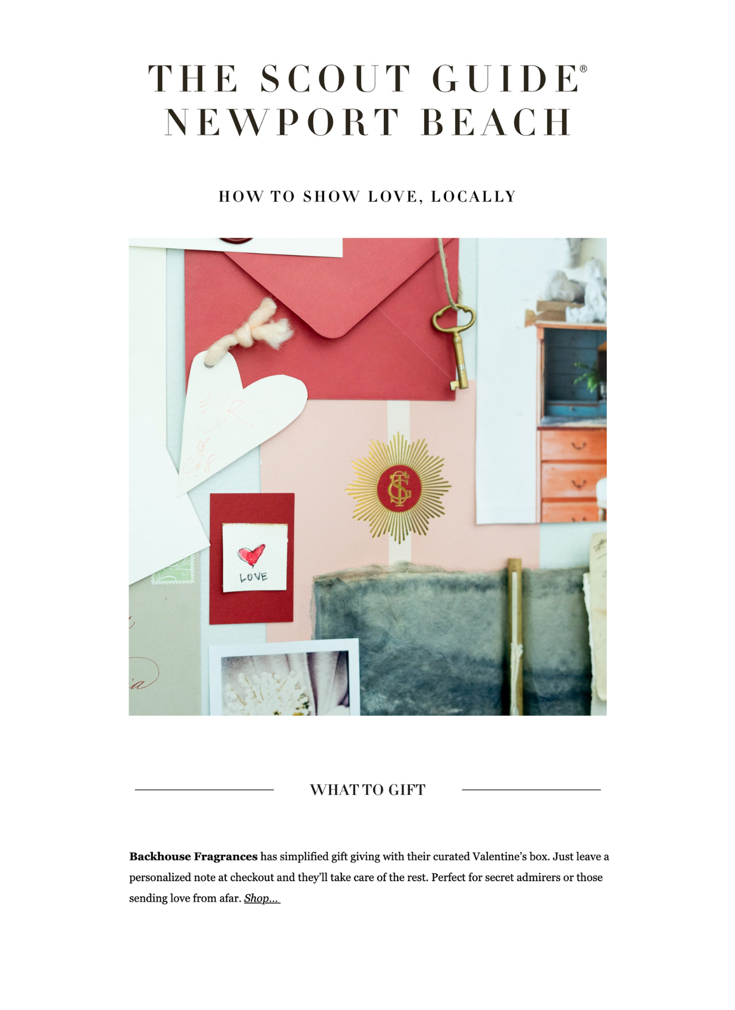 The Scout Guide newport beach valentine day gift guide for women and men 